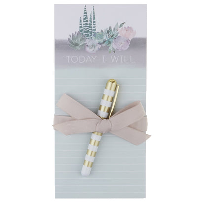 Lovely Garden Cactus Magnetic Listpad with Pen