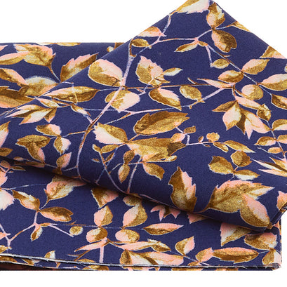 Lovely Leaves - Leaves Dark Blue One Yard Cut