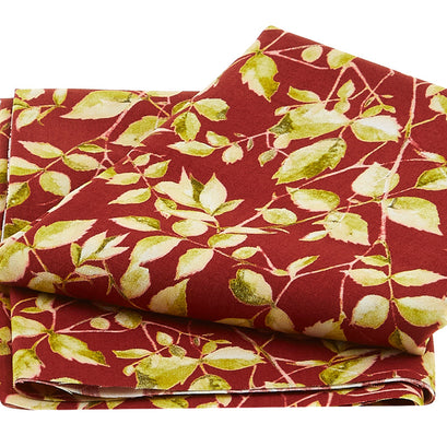 Lovely Leaves - Leaves Maroon One Yard Cut