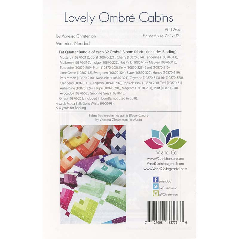 Lovely Ombre Cabins Pattern