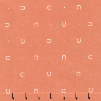 Lucky Charms - Horseshoe Terracotta Yardage