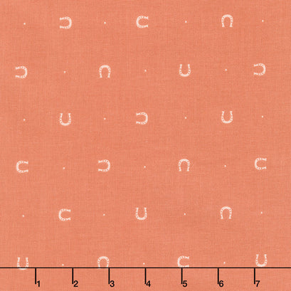 Lucky Charms - Horseshoe Terracotta Yardage