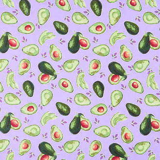 Lucy June - Avocados in Lilac Yardage