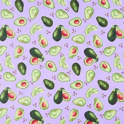 Lucy June - Avocados in Lilac Yardage