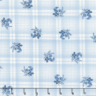 Mackinac Island - Printed Plaid Blue Yardage