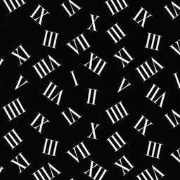 Mad Masquerade - Roaming Numerals Black Yardage