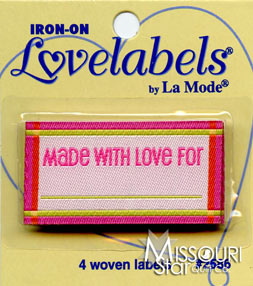 Made With Love For Iron-On Lovelabels