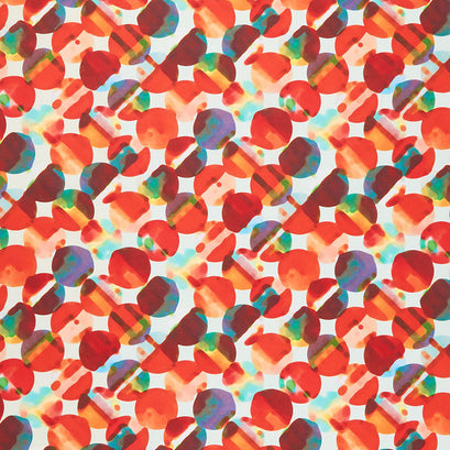 Madison One - Diagonal Payette Red Digitally Printed Yardage