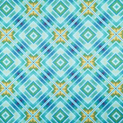 Madison One - Intersection Blue Digitally Printed Yardage