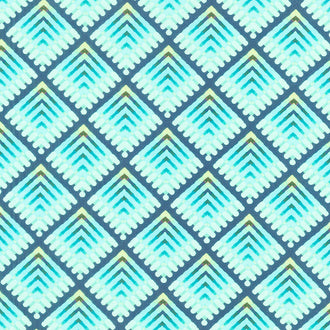 Madison One - Rectrix Large Blue Digitally Printed Yardage