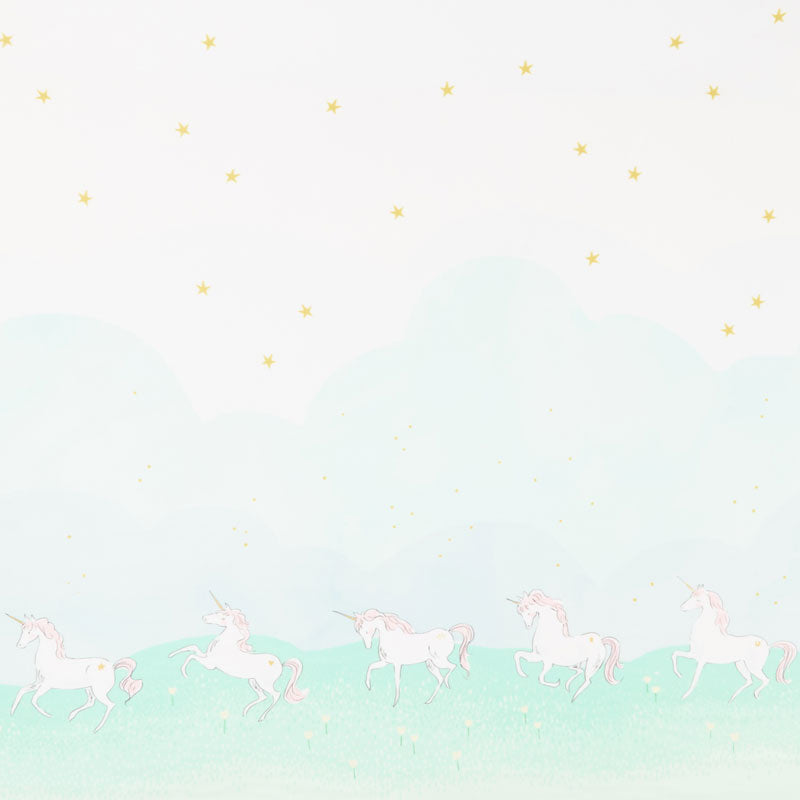 Magic - Unicorn Parade Mint Minky Yardage