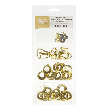 Sallie Tomato Magnolia Drawstring Bucket Bag Hardware Kit - Gold