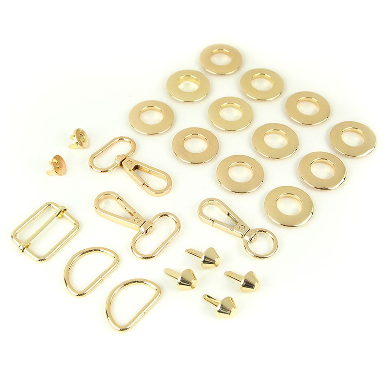 Sallie Tomato Magnolia Drawstring Bucket Bag Hardware Kit - Gold