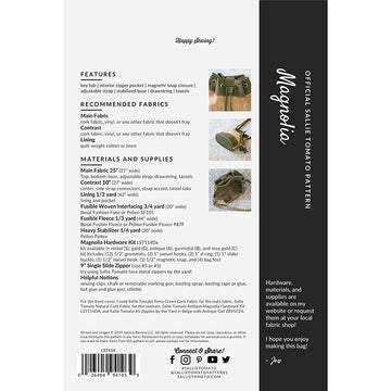 Magnolia Drawstring Bucket Bag Pattern Alternative View #1