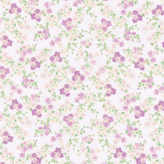 Majestic - Delicate Japanese Cherry Blossoms Lilac Metallic Yardage