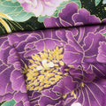 Majestic - Japanese Purple Large Floral Black Metallic Yardage Alternative View #1