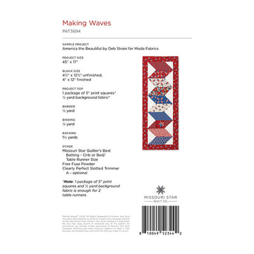 Making Waves Table Runner Pattern by Missouri Star