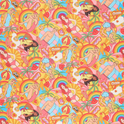 Malibu Barbie - Barbie Collage Multi Yardage