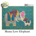 Mama Love Elephant Pattern