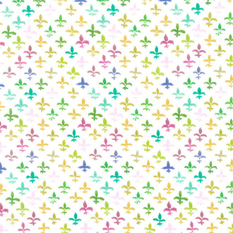 Mardi Gras - Fleur De Lis Digitally Printed Yardage