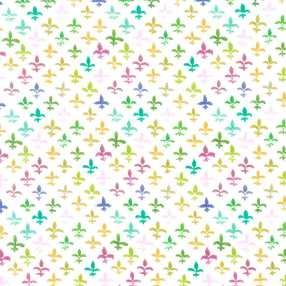 Mardi Gras - Fleur De Lis Digitally Printed Yardage