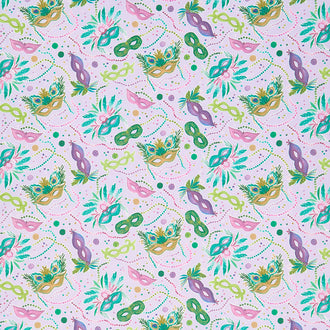 Mardi Gras - Masks Digitally Printed Yardage