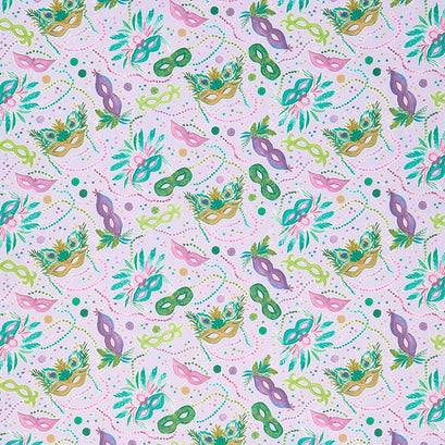 Mardi Gras - Masks Digitally Printed Yardage