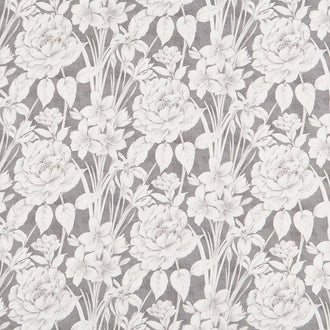 Marguerite - Large Floral Charcoal Yardage