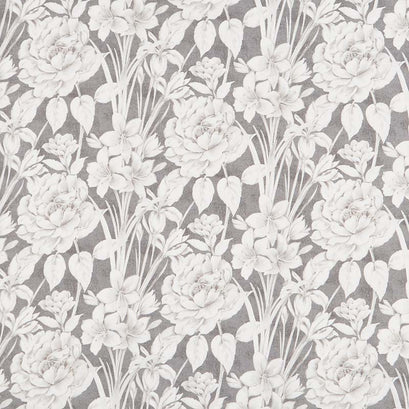 Marguerite - Large Floral Charcoal Yardage
