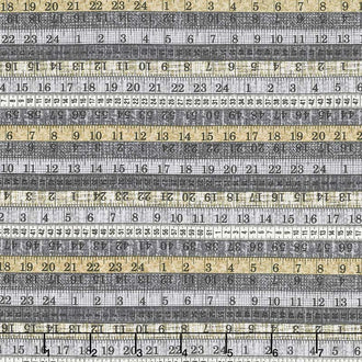 Material Girl - Measuring Tapes Gray Multi Yardage
