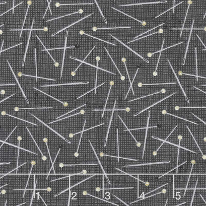 Material Girl - Needles Charcoal Yardage