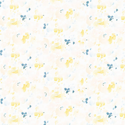 Meant to Bee - Abstract Wash White Yardage