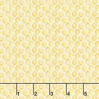 Meant to Bee - Honey Comb White Yardage