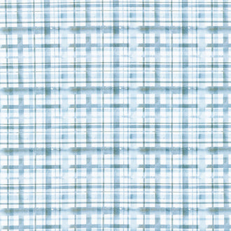Meant to Bee - Water Plaid White Yardage
