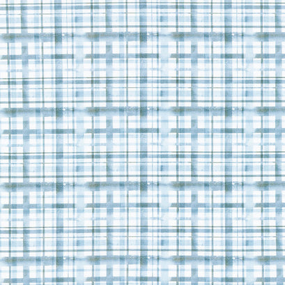 Meant to Bee - Water Plaid White Yardage