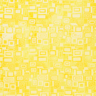 Mellow Batiks - Rectangles Buttercup Yardage