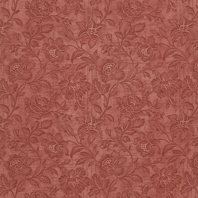 Memoirs - Flourish Script Rust Sateen 108" Wide Backing
