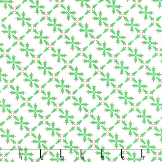 Merry and Bright - Merry Forest White Green Yardage