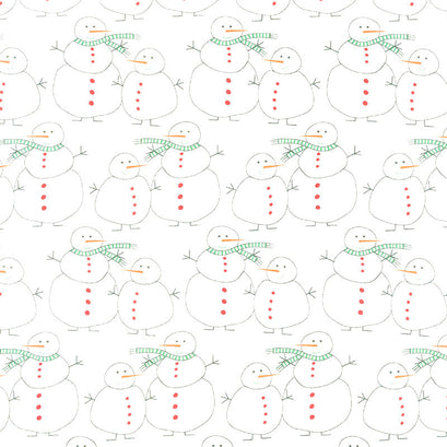 Merry and Bright - Merry Snowmen Winter White Yardage