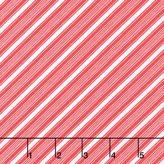 Merry and Bright - Merry Stripe Poinsettia Red Yardage