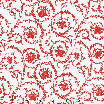 Merry, Berry, and Bright - Garland Radiant Cherry Metallic Yardage
