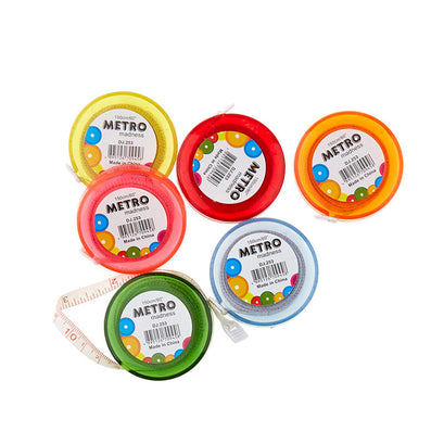 Metro 60in Retractable Measuring Tape (assorted colors)