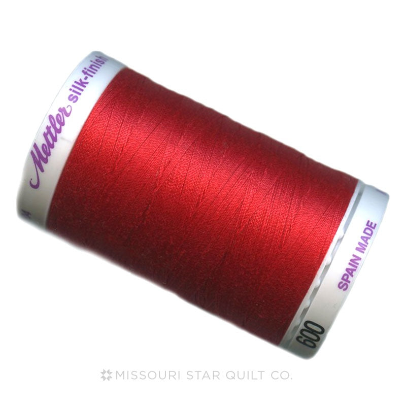 Mettler 50 WT Cotton Silk Finish Thread Red