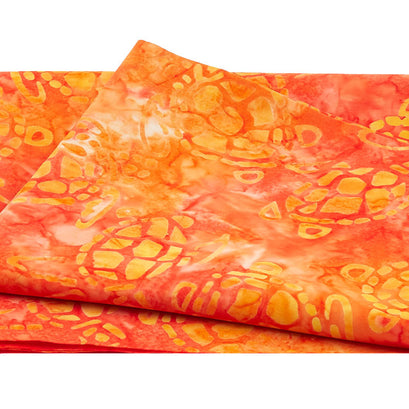 Michael Miller - Batiks Sea Turtles Orange 2 Yard Cut