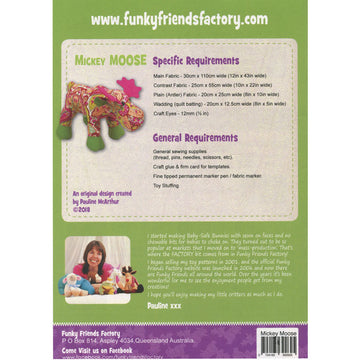 Mickey Moose Funky Friends Factory Pattern