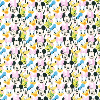 Mickey Mouse Play All Day - Here Come the Fun White Yardage