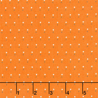 Midnight Haunt - Shadow Dot Burnt Orange Yardage