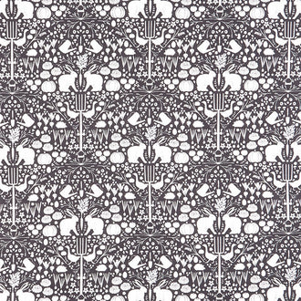 Midnight in the Garden - Into The Garden Charcoal Yardage