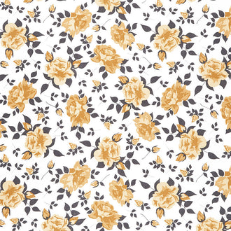 Midnight in the Garden - Vintage Roses Mist Yardage