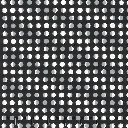 Midnight Magic II - Moon Dot Midnight Yardage